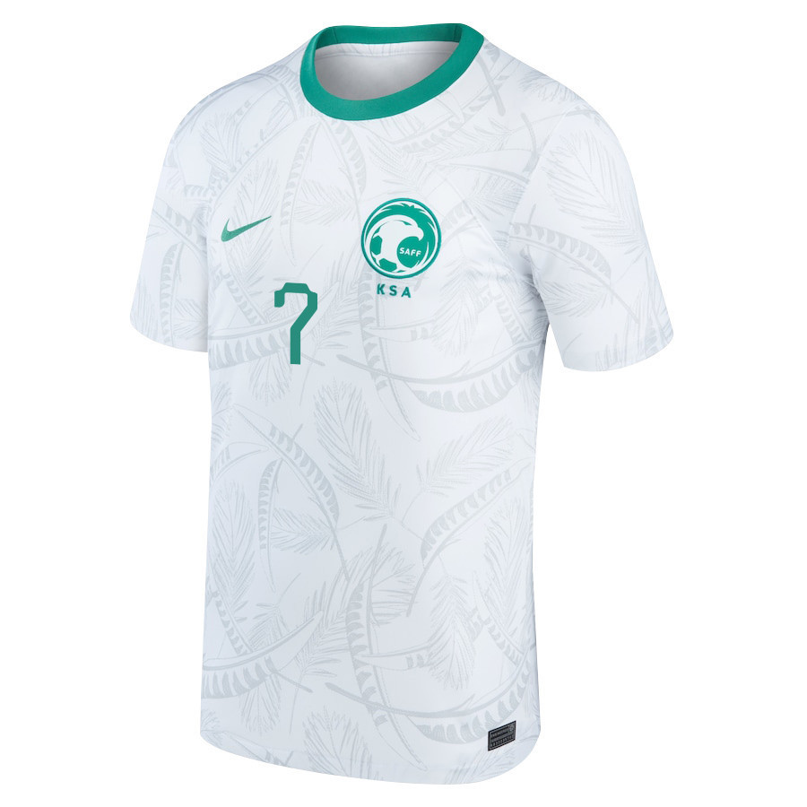 Salman Al-Faraj 7 Saudi Arabia National Team FIFA World Cup Qatar 2022 Patch Men Soccer Jersey – Home