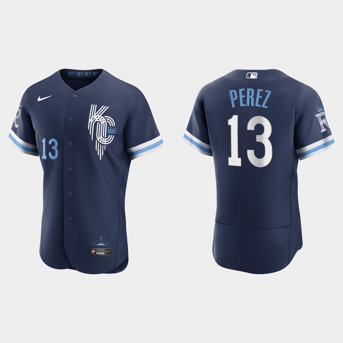 Salvador Perez Kansas City Royals 2022 City Connect Jersey - Navy