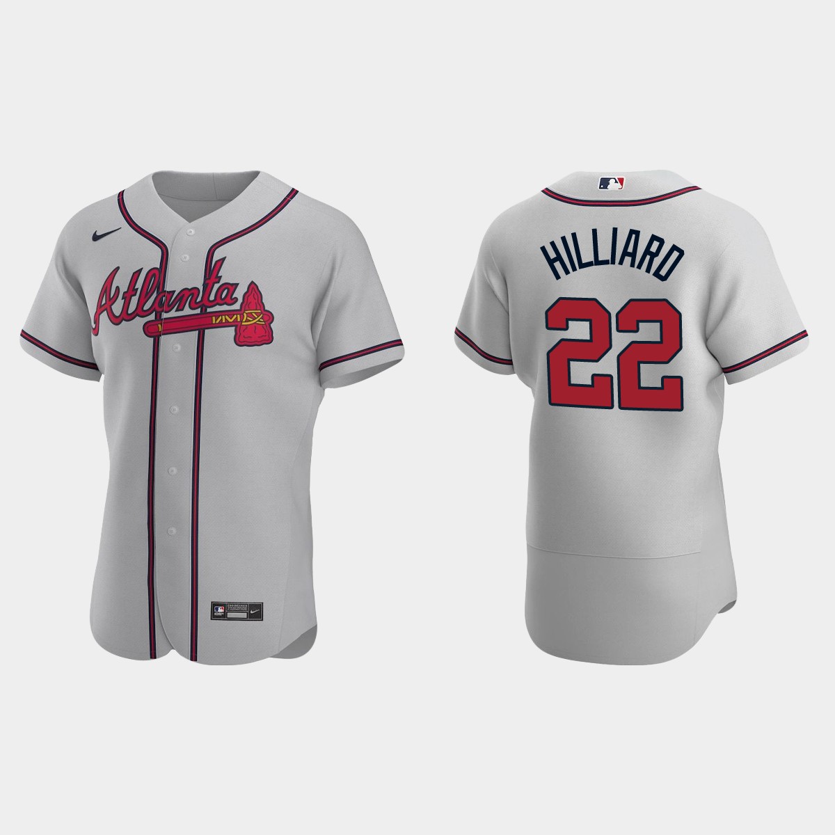 Sam Hilliard Atlanta Braves Road Jersey - Gray