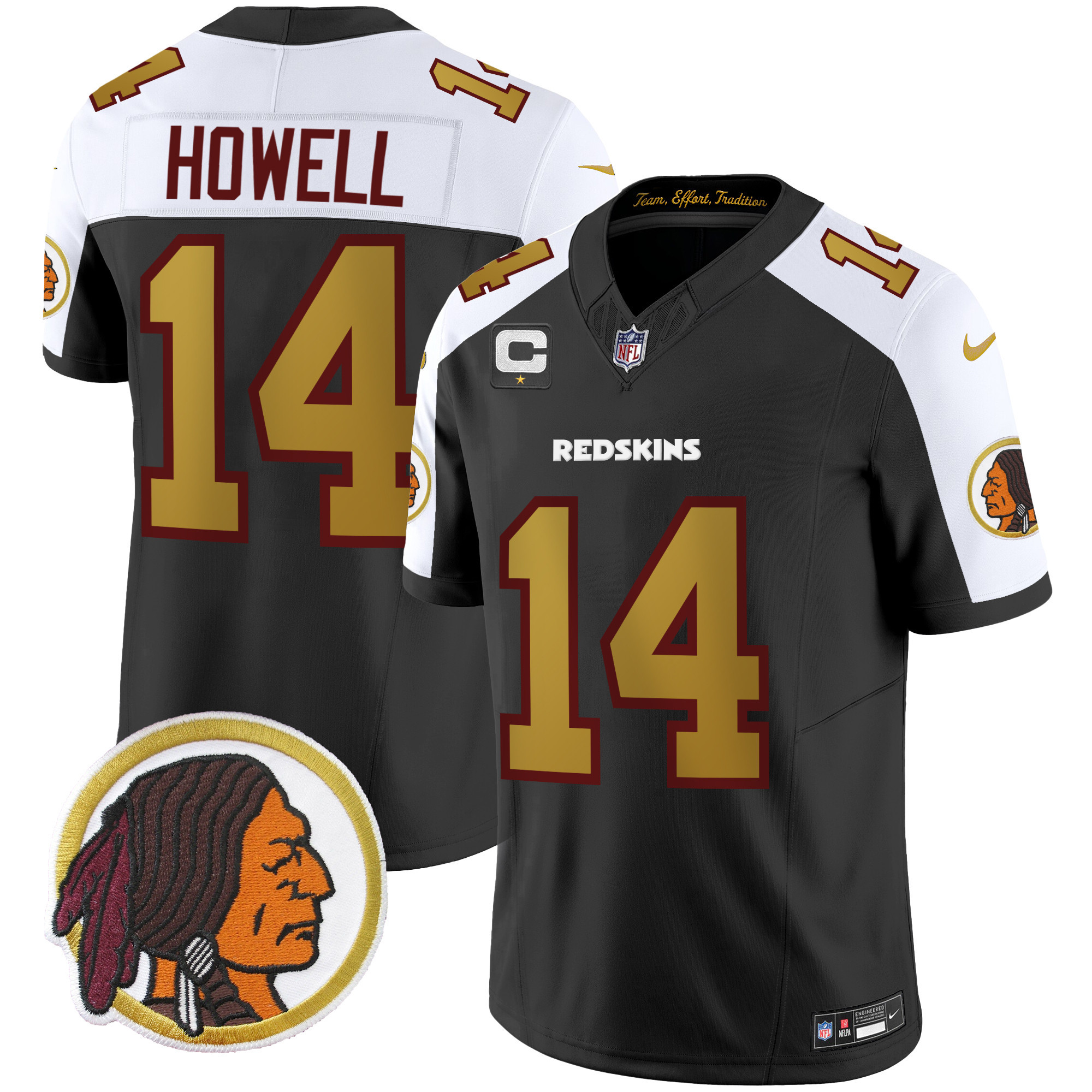 Sam Howell Men's Washington Redskins Throwback Vapor Limited Black Alternate Jersey - All Stitched 