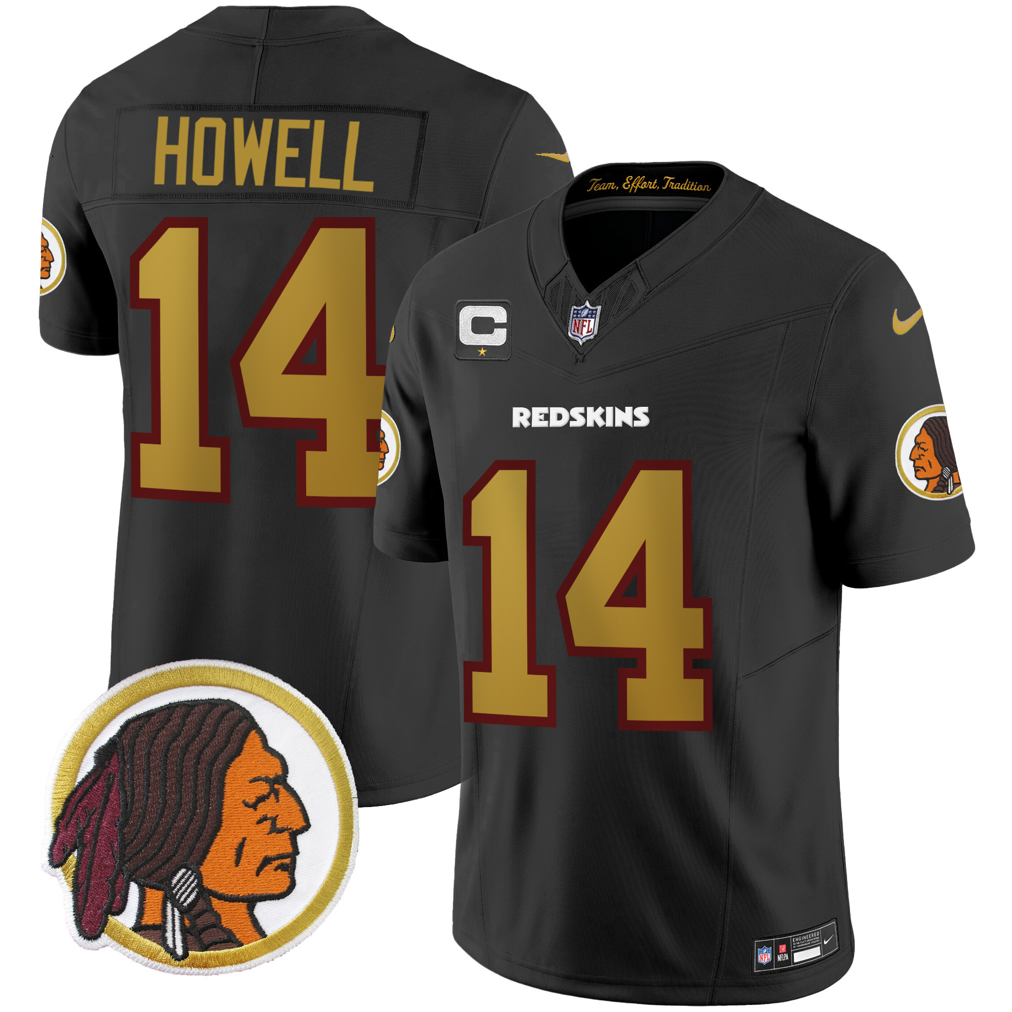 Sam Howell Men's Washington Redskins Throwback Vapor Limited Black Jersey - All Stitched 