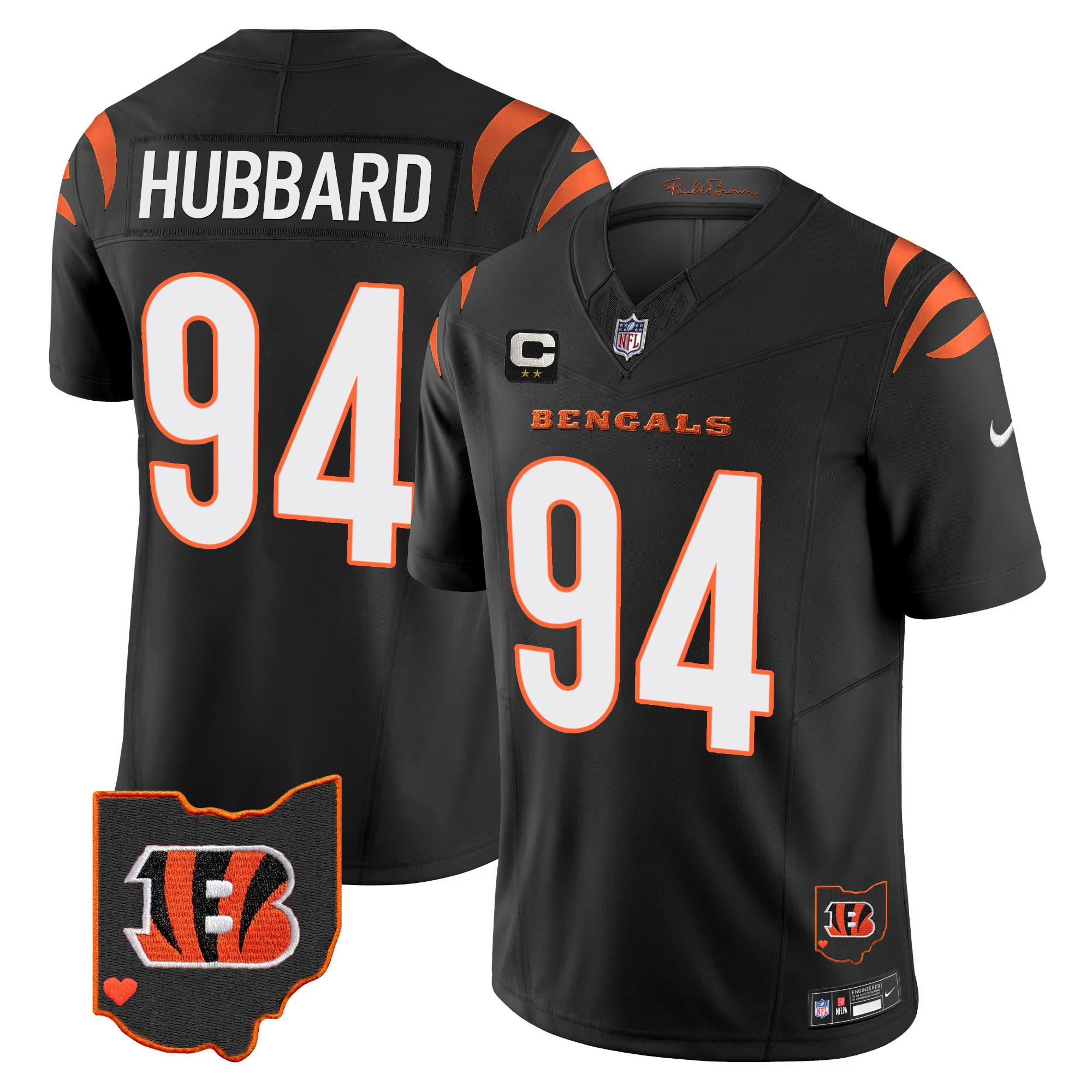 Sam Hubbard Men's Cincinnati Bengals Ohio Patch Vapor Limited Black Jersey - All Stitched 