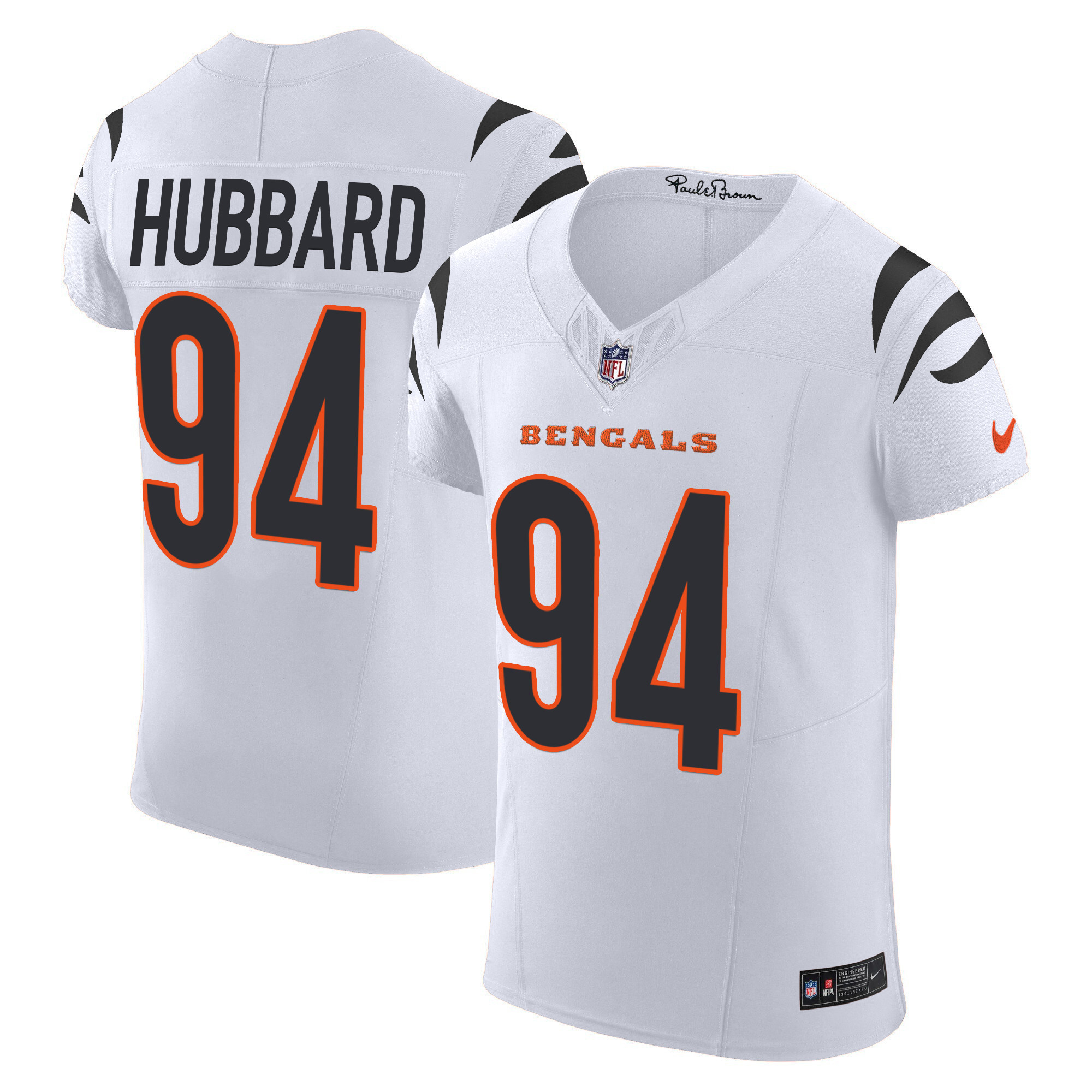Sam Hubbard Men's Cincinnati Bengals Vapor Elite White Jersey - All Stitched 