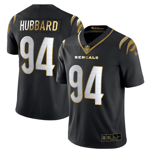 Sam Hubbard Women's Cincinnati Bengals Player Vapor Limited Black Gold Jersey - All Stitched 