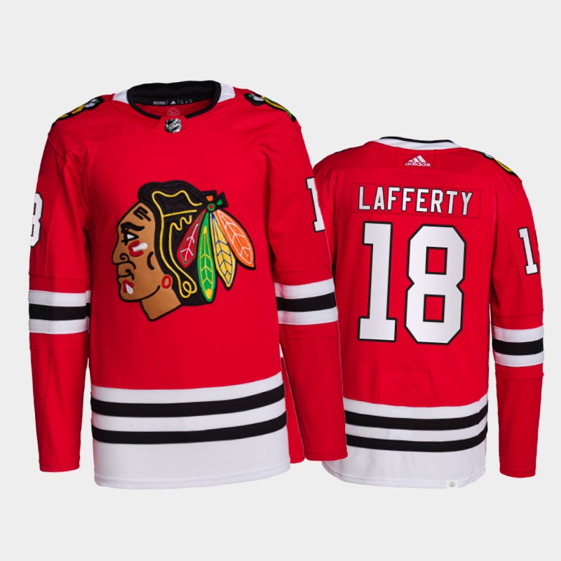 Sam Lafferty Chicago Blackhawks Home Jersey 2022-23 Red #18 Primegreen Uniform