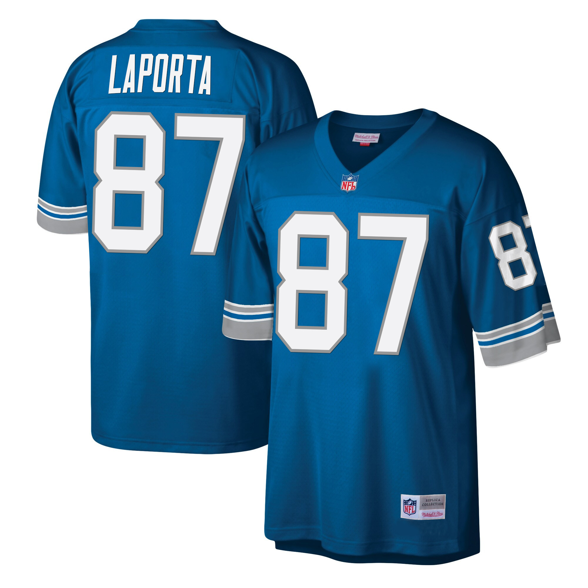 Sam Laporta Men's Detroit Lions Big & Tall Legacy Blue Jersey - All Stitched 