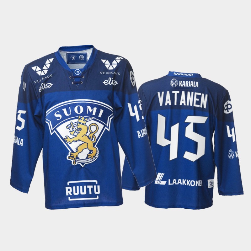 Sami Vatanen Finland Team Blue Jersey 2021-22 Away