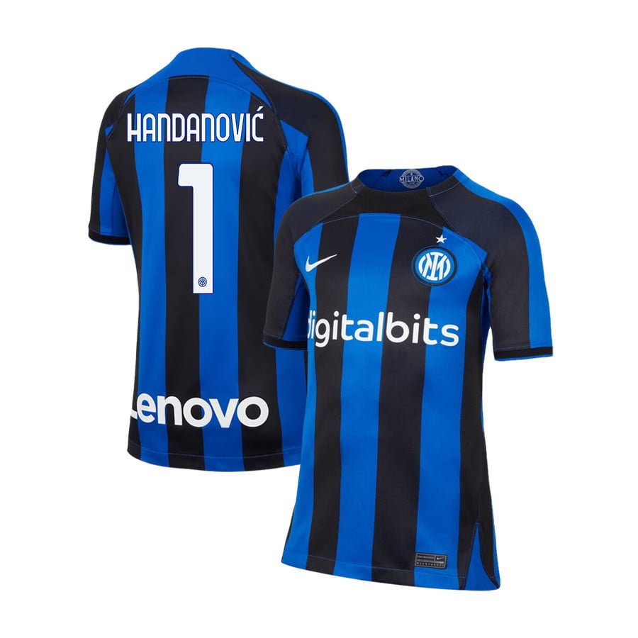Samir Handanovi? 1 Inter Milan 2022/23 Home Jersey – Youth, Black/Blue