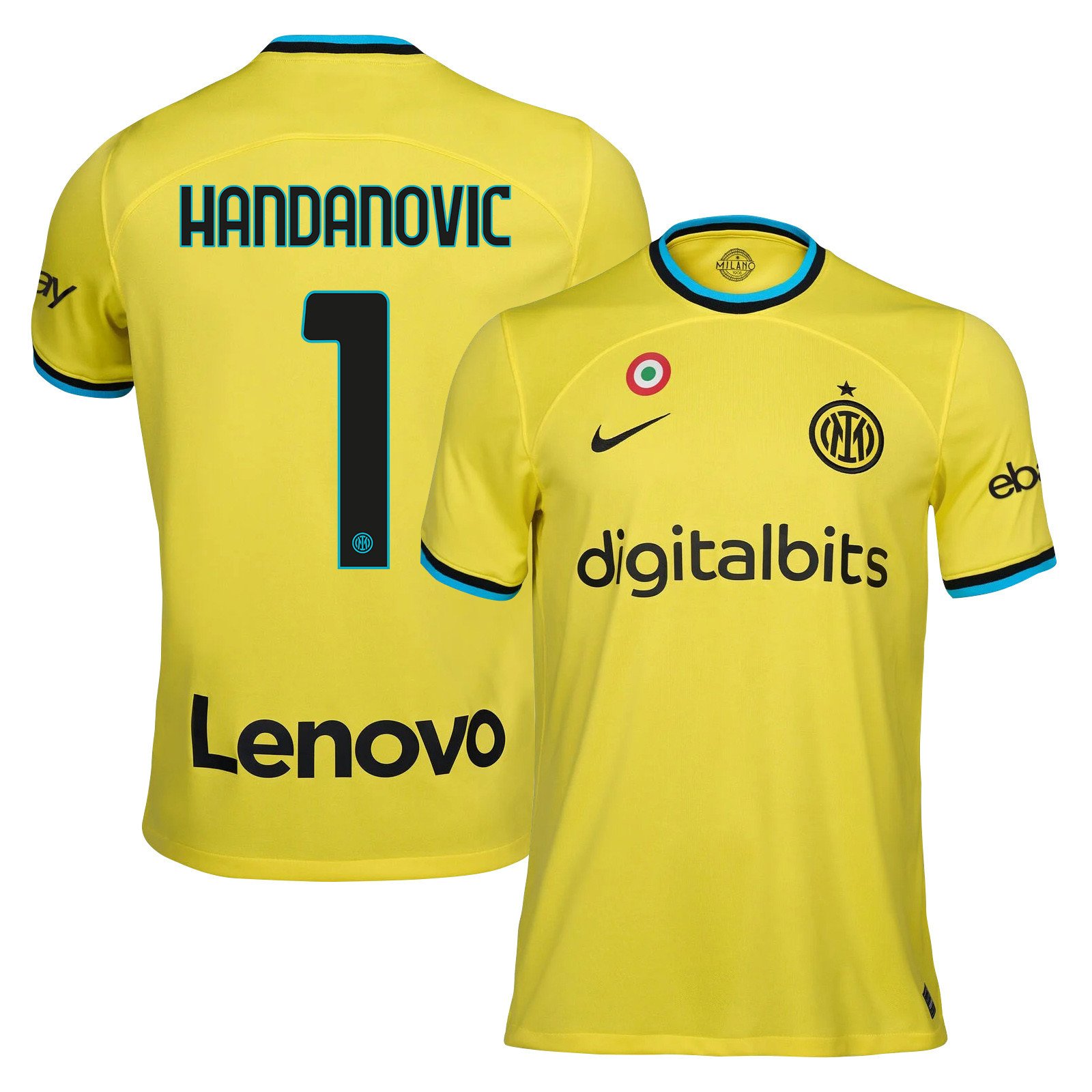 Samir Handanovi? 1 Inter Milan 2022/23 Third Men Jersey – Yellow