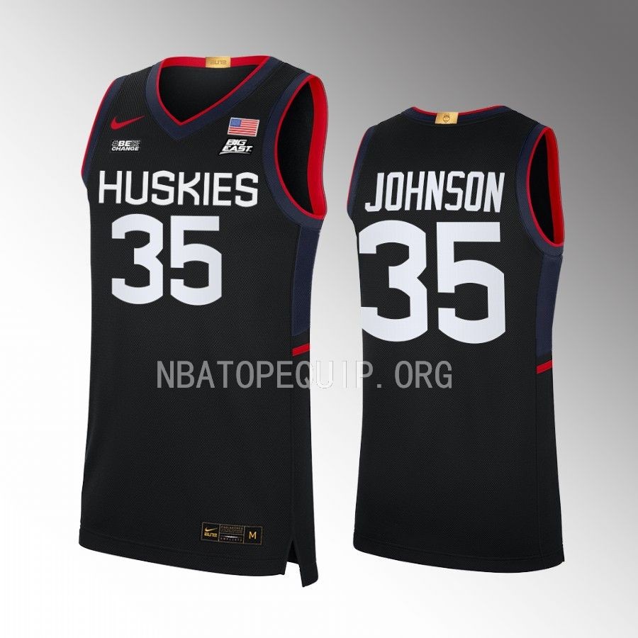 Samson Johnson UConn Huskies Black Jersey Limited