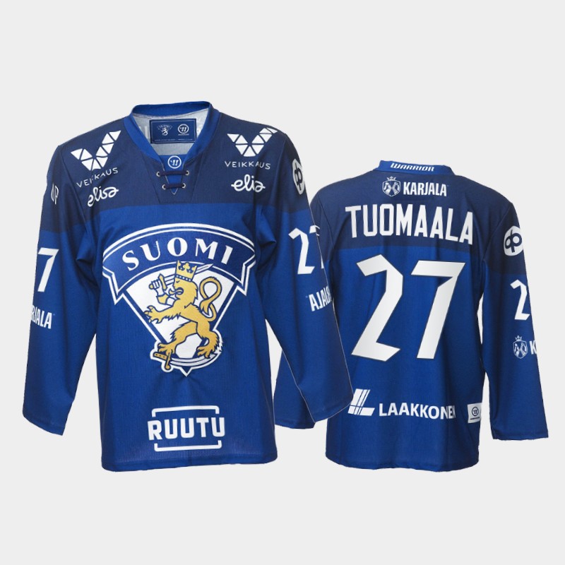 Samu Tuomaala Finland Team Blue Jersey 2021-22 Away