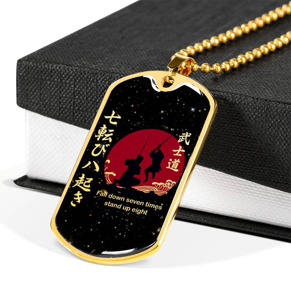 Samurai – Fall Down Seven Times Stand Up Eight – Galaxy – Military Ball Chain