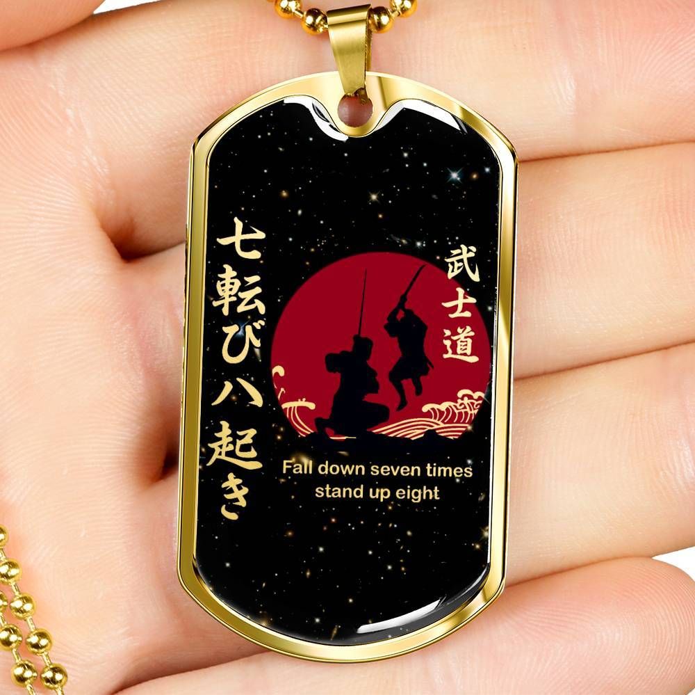 Samurai – Fall Down Seven Times Stand Up Eight – Galaxy – Military Ball Chain