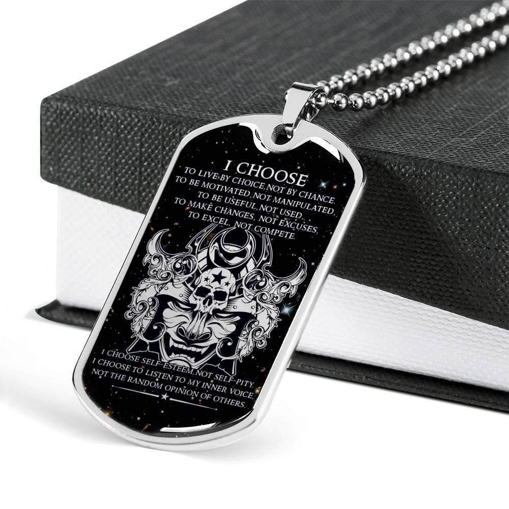 Samurai – I Choose – English – Galaxy – Military Ball Chain