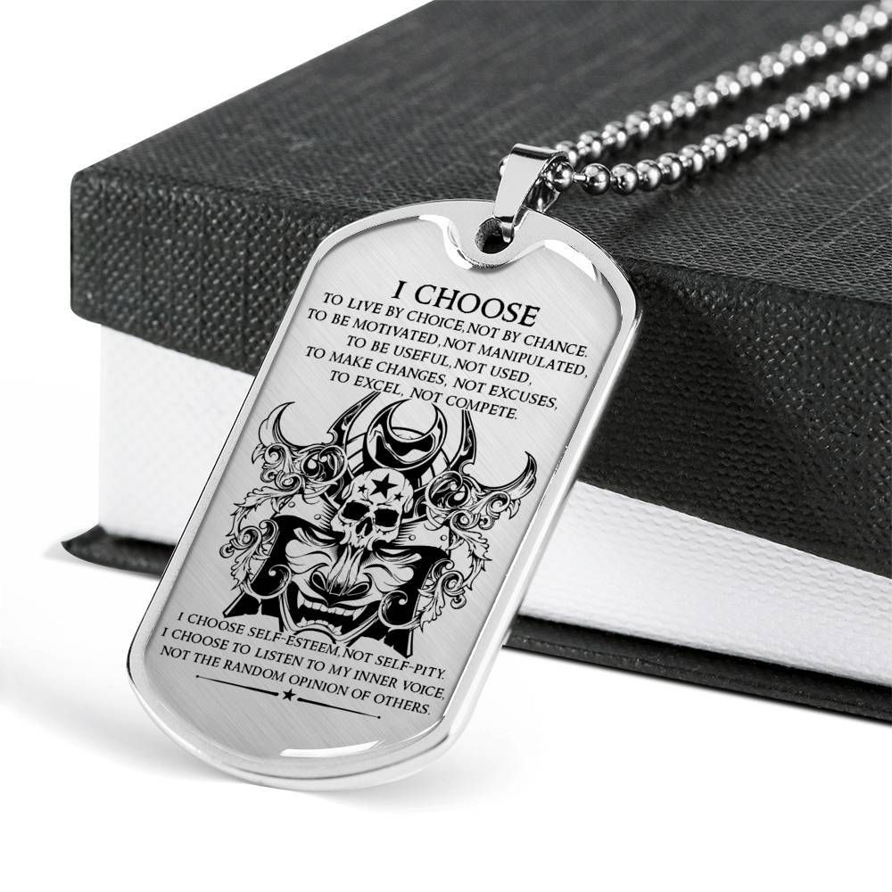 Samurai – I Choose – English – Military Ball Chain