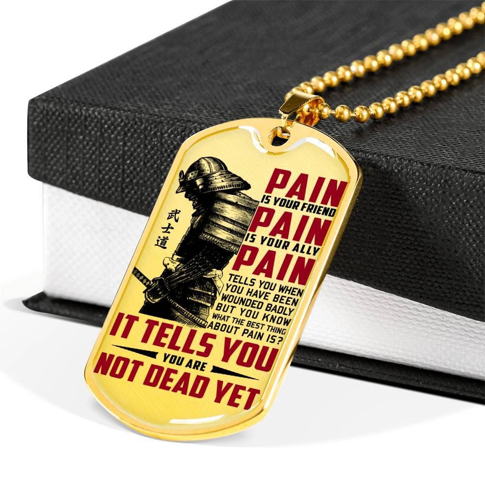Samurai – PAIN – You Are Not Dead Yet – Military Ball Chain
