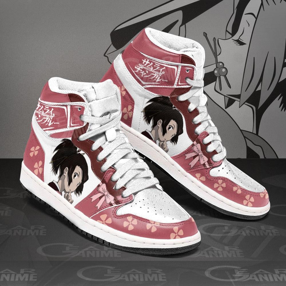 Samurai Champloo Fuu JD1s Sneakers Anime Shoes, Air Jordan Hightop