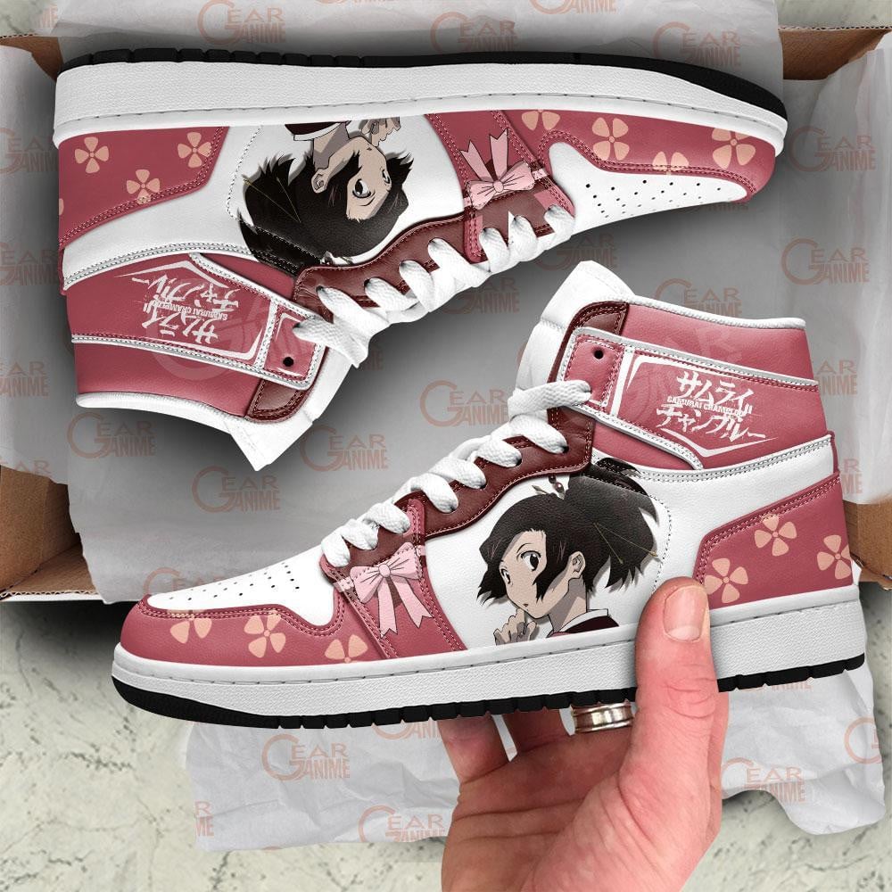 Samurai Champloo Fuu JD1s Sneakers Anime Shoes, Air Jordan Hightop