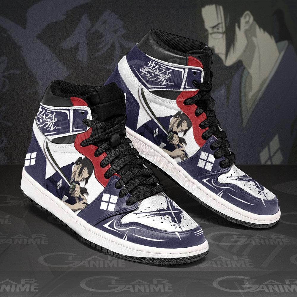 Samurai Champloo Jin JD1s Sneakers Anime Shoes, Air Jordan Hightop