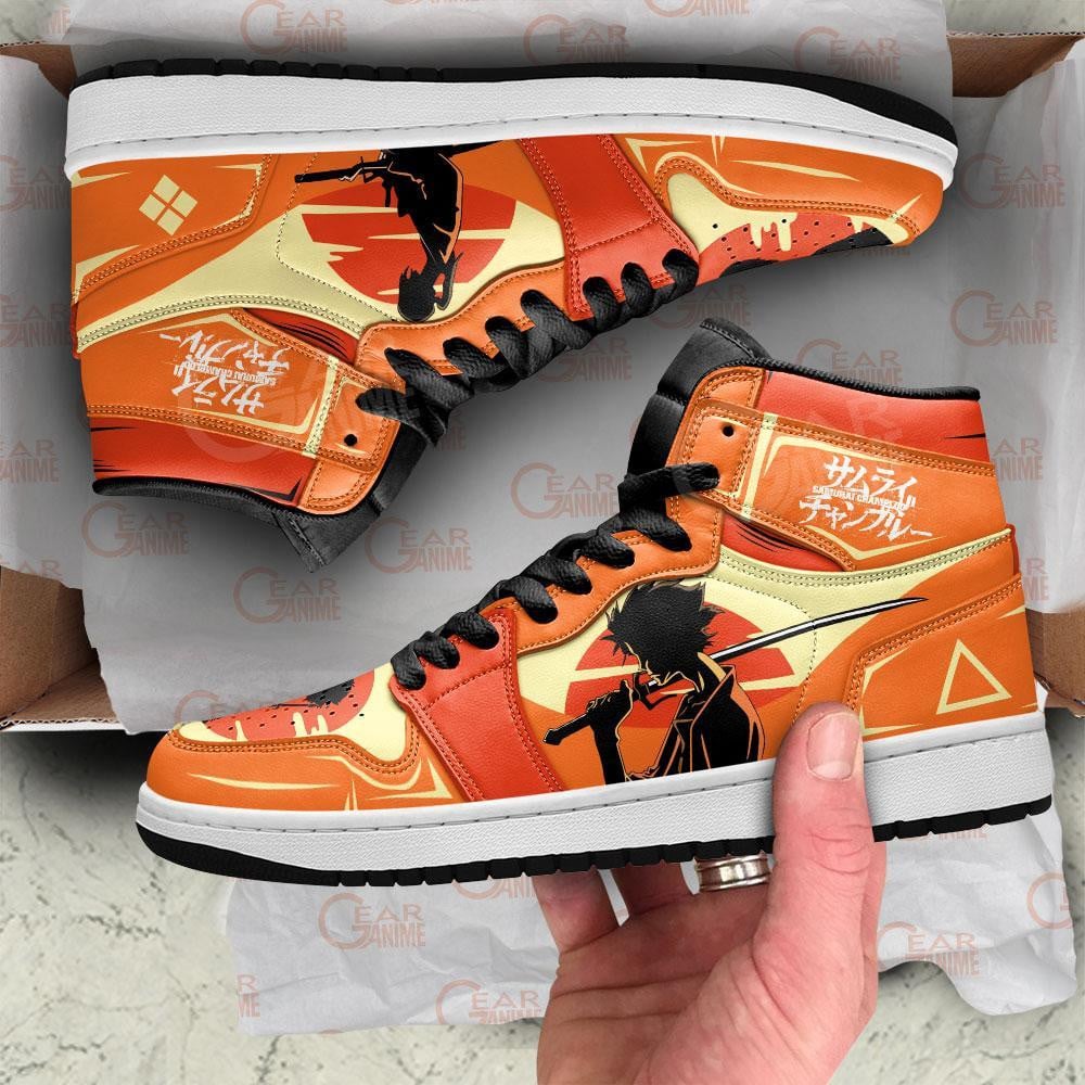 Samurai Champloo Mugen and Jin JD1s Sneakers Anime Shoes, Air Jordan Hightop