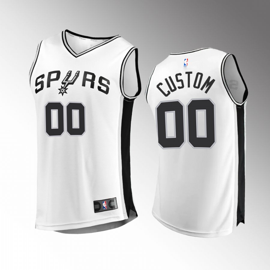 San Antonio Spurs #00 custom Association Edition Jersey 2022-23 White
