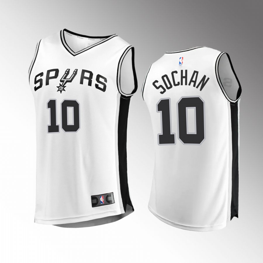 San Antonio Spurs #10 Jeremy Sochan Association Edition Jersey 2022-23 White