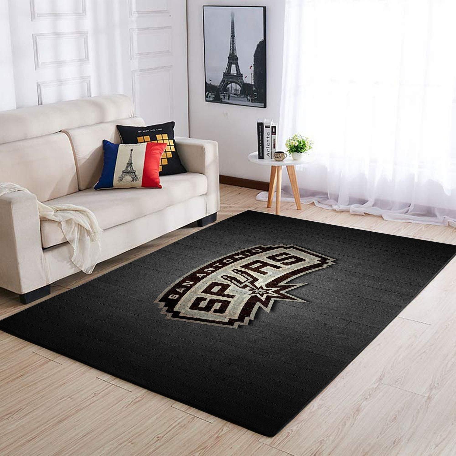 San Antonio Spurs Living Room Area Rectangle Rug
