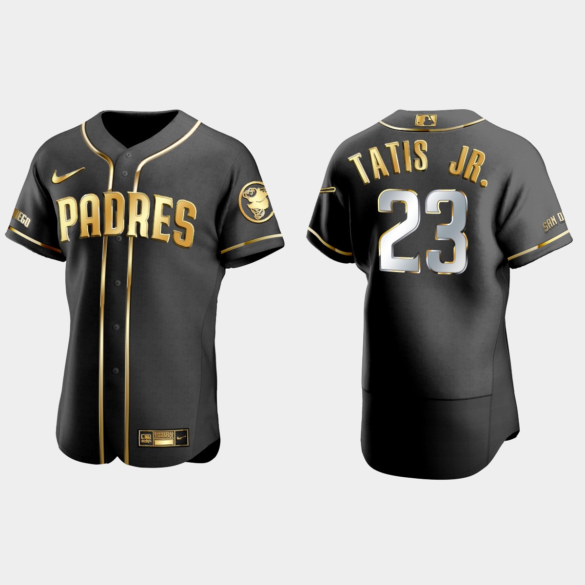 San Diego Padres #23 Fernando Tatis Jr. Golden Edition Jersey - Black