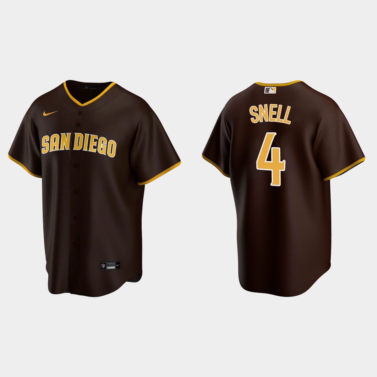 San Diego Padres #4 Blake Snell Road Jersey - Brown