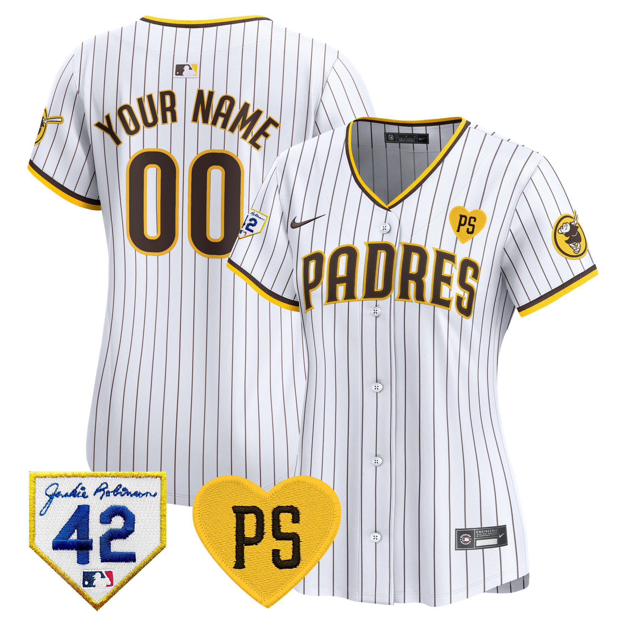 San Diego Padres 2024 "For Peter" & Robinson Patch Vapor Premier Limited Custom White Jersey - All Stitched