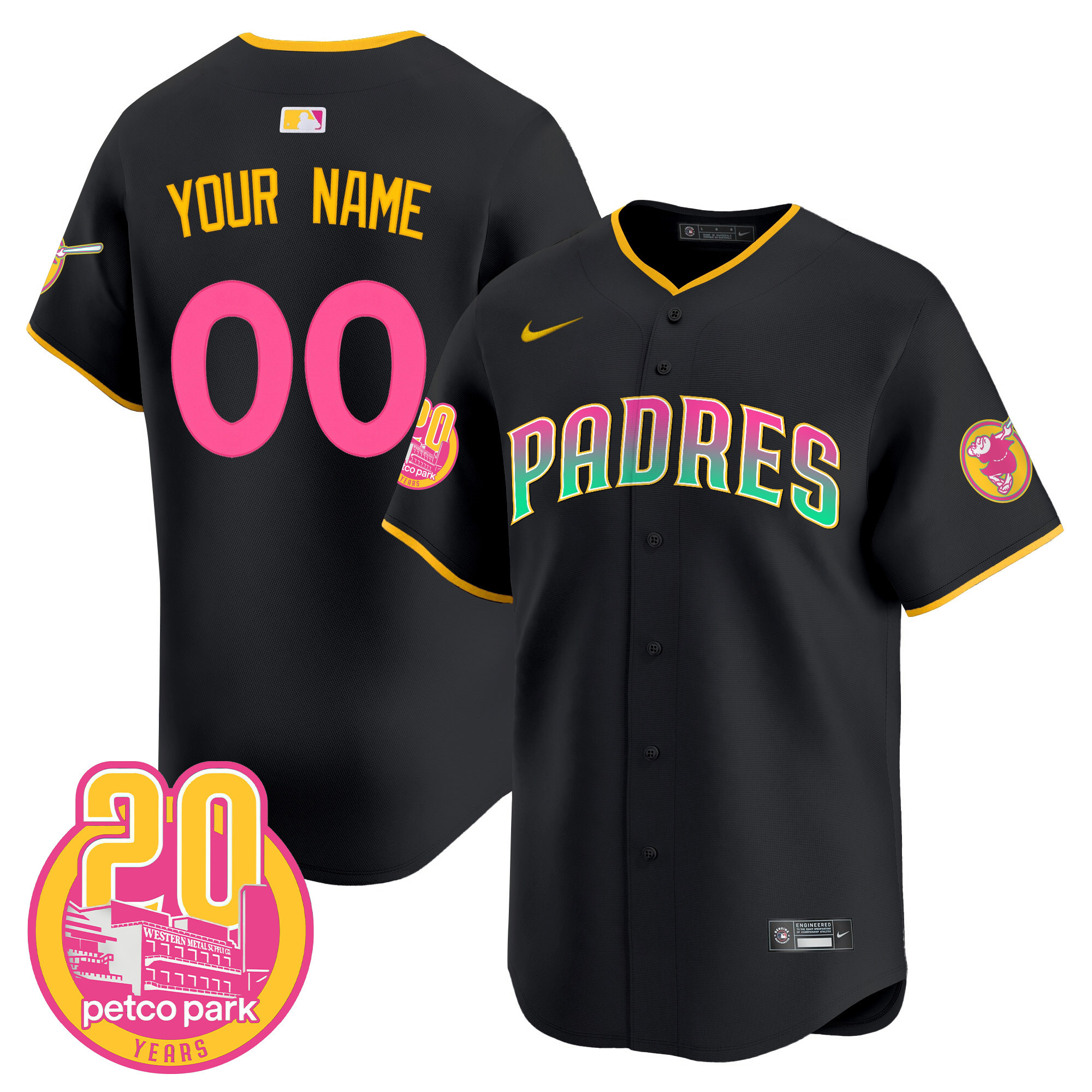 San Diego Padres 2024 San Diego City Style Vapor Premier Limited Custom Black Jersey - All Stitched