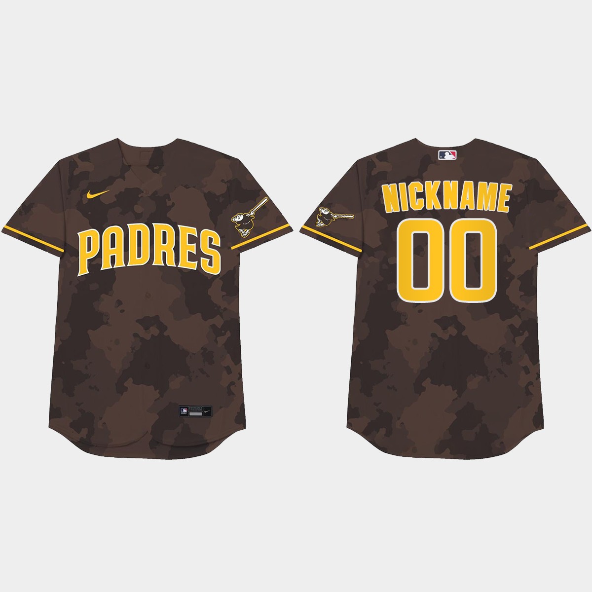 San Diego Padres Custom 2021 Players' Weekend Nickname Jersey - Camo