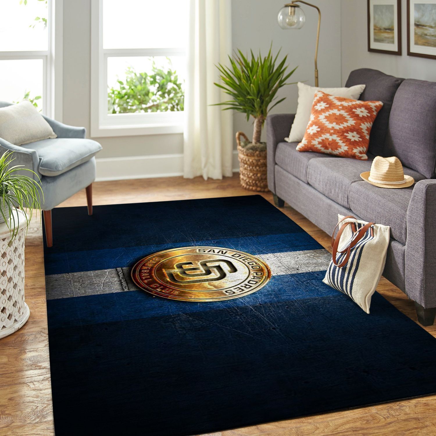 San Diego Padres Living Room Area Rectangle Rug