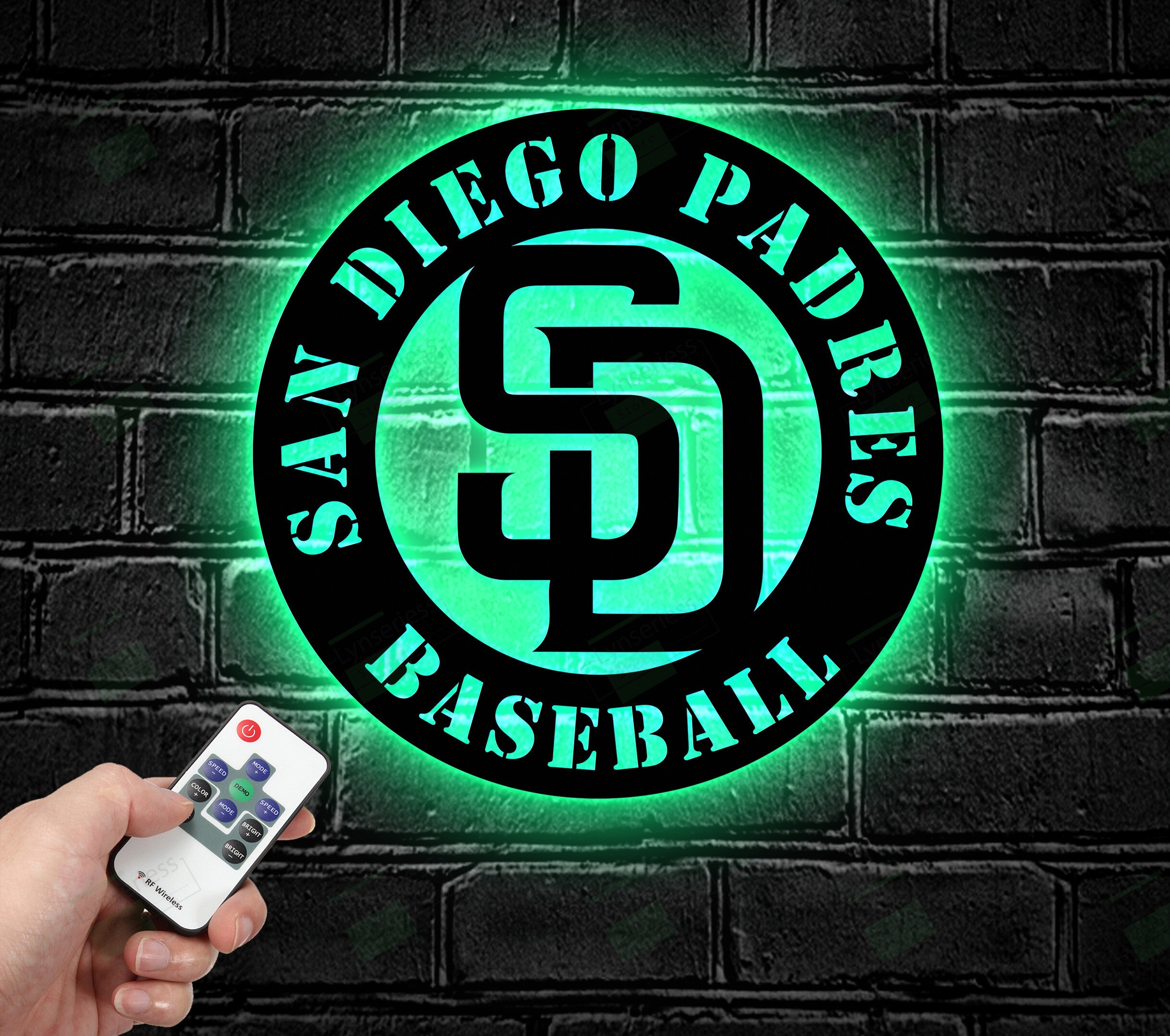 San Diego Padres Logo LED Metal Sign – Led light sign