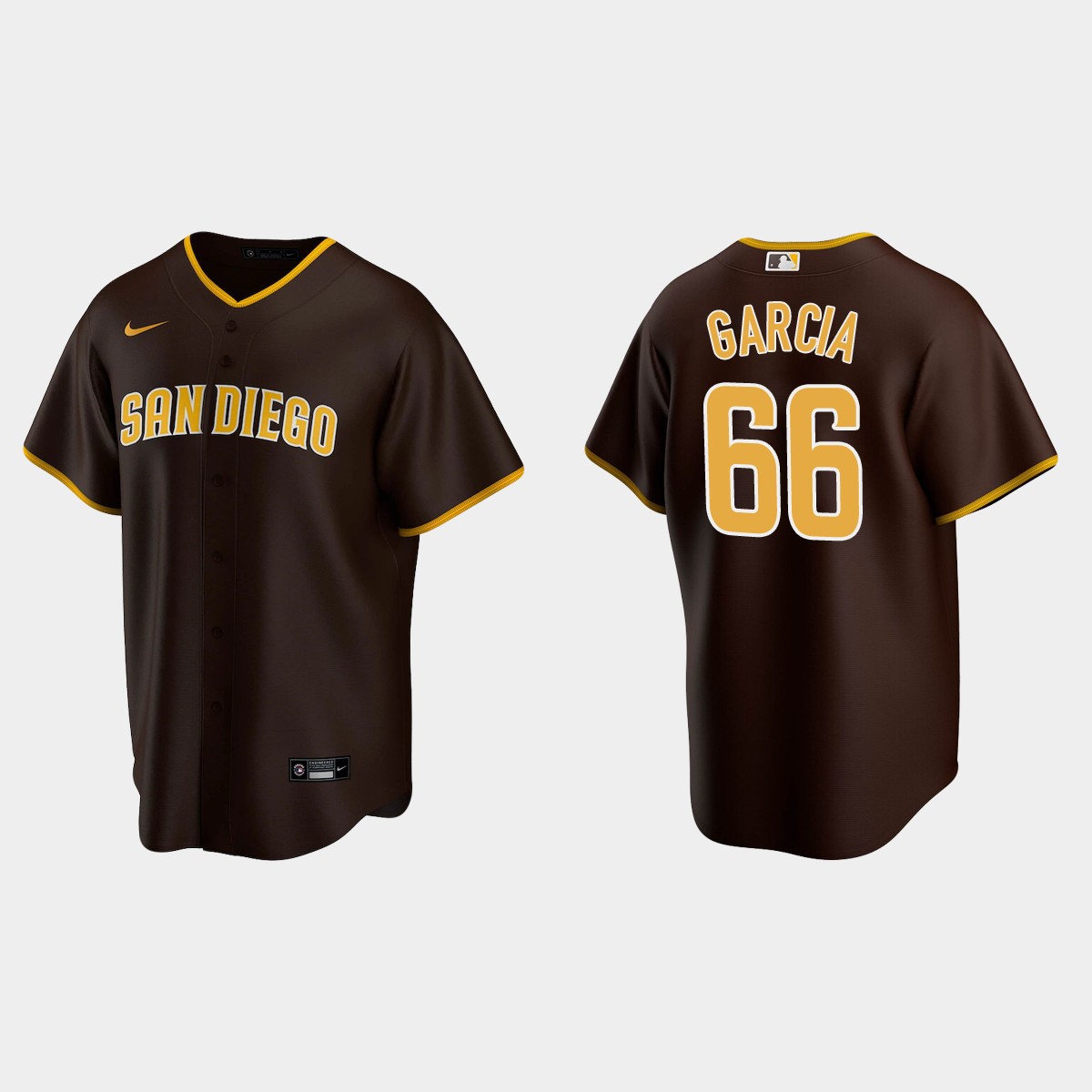 San Diego Padres Luis Garcia Road Jersey - Brown