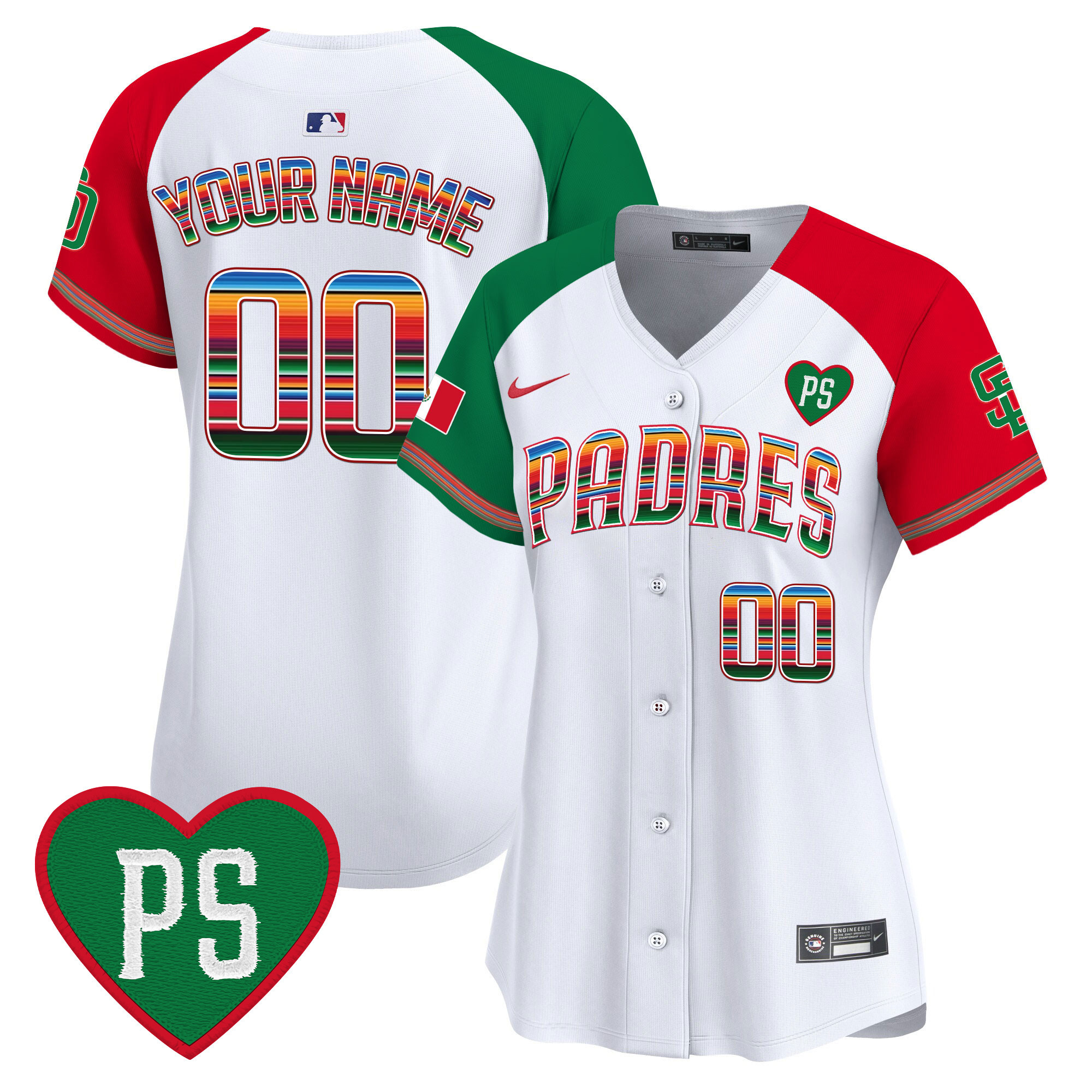 San Diego Padres Mexico "For Peter" Patch Vapor Premier Limited Custom Alternate Jersey - All Stitched