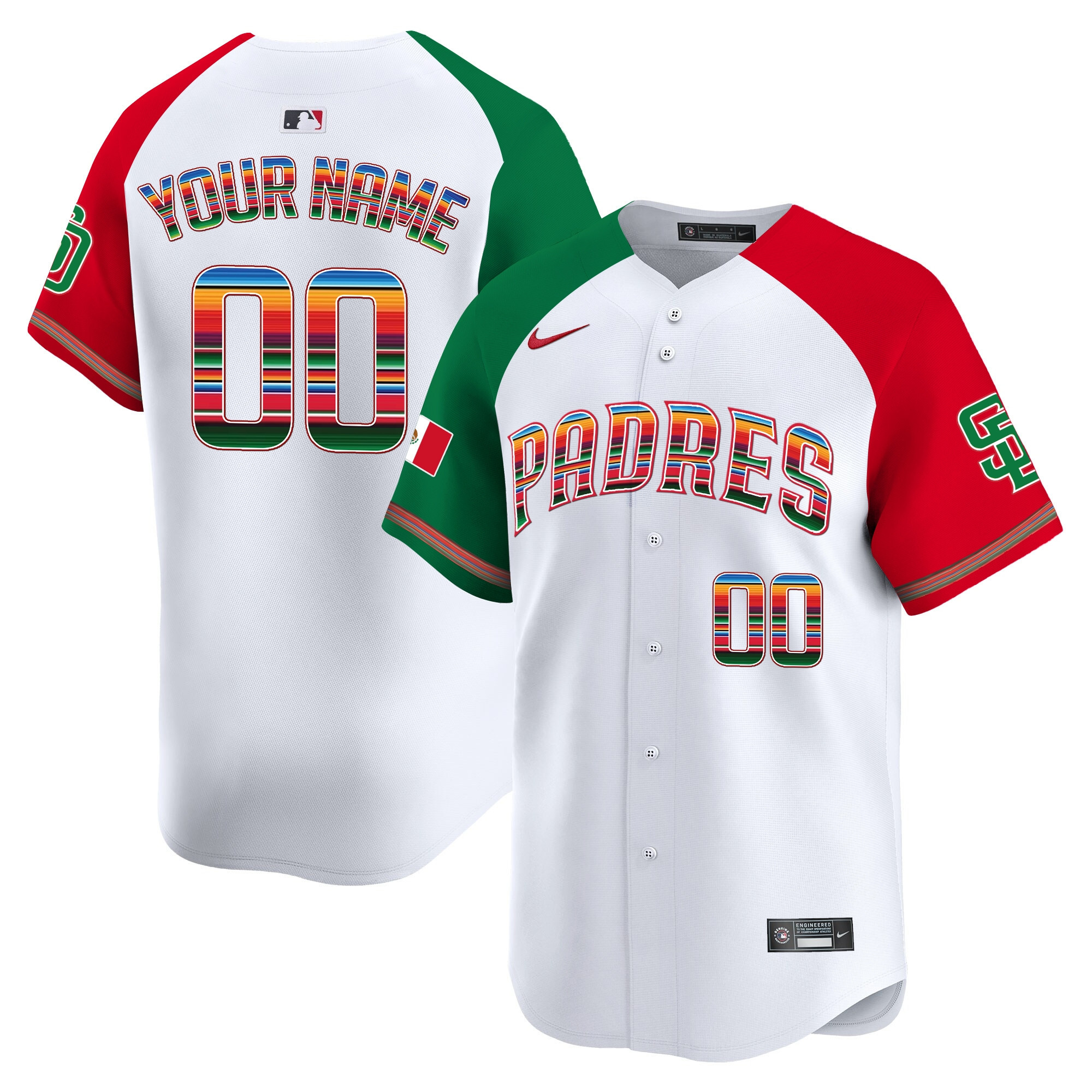 San Diego Padres Mexico Premier Limited Custom Alternate Jersey - All Stitched