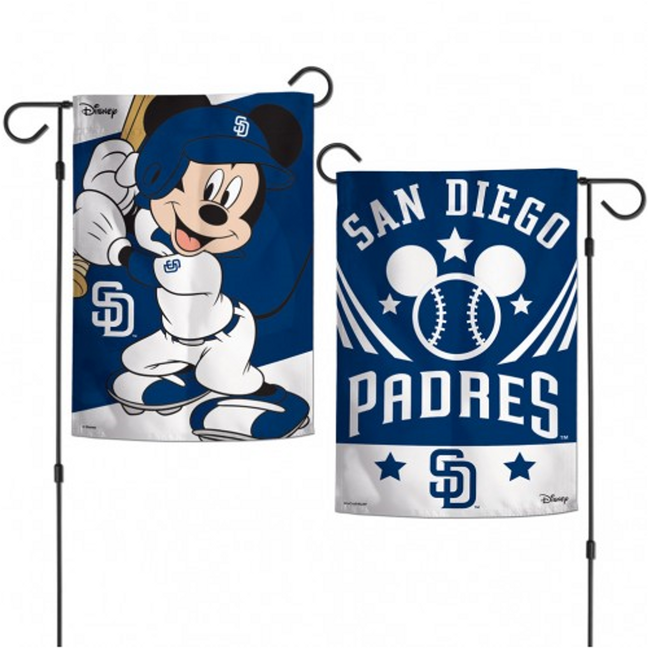 San Diego Padres Mickey Mouse Garden Flag, House Flag