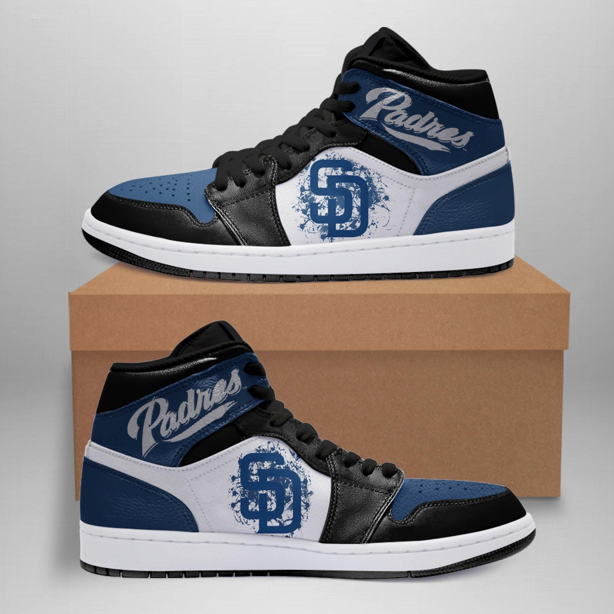 San Diego Padres MLB Sneakers High Top Air Jordan Sneaker, Air Jordan Hightop