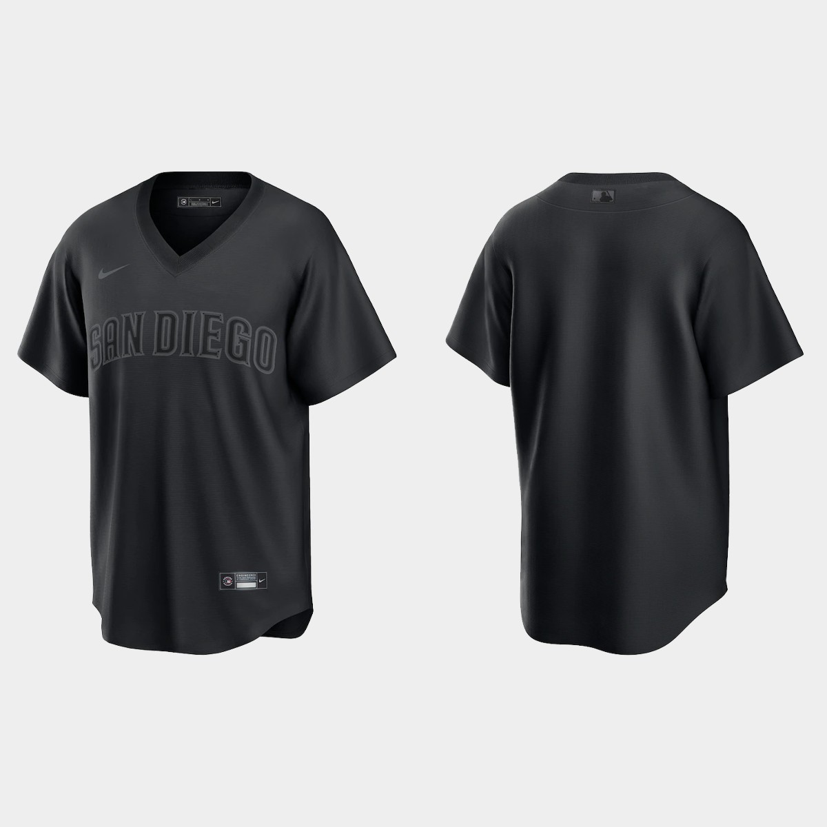 San Diego Padres Pitch Black Fashion Jersey - Black
