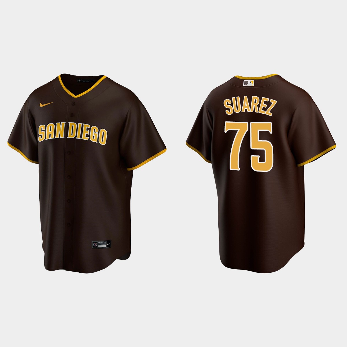San Diego Padres Robert Suarez Road Jersey - Brown