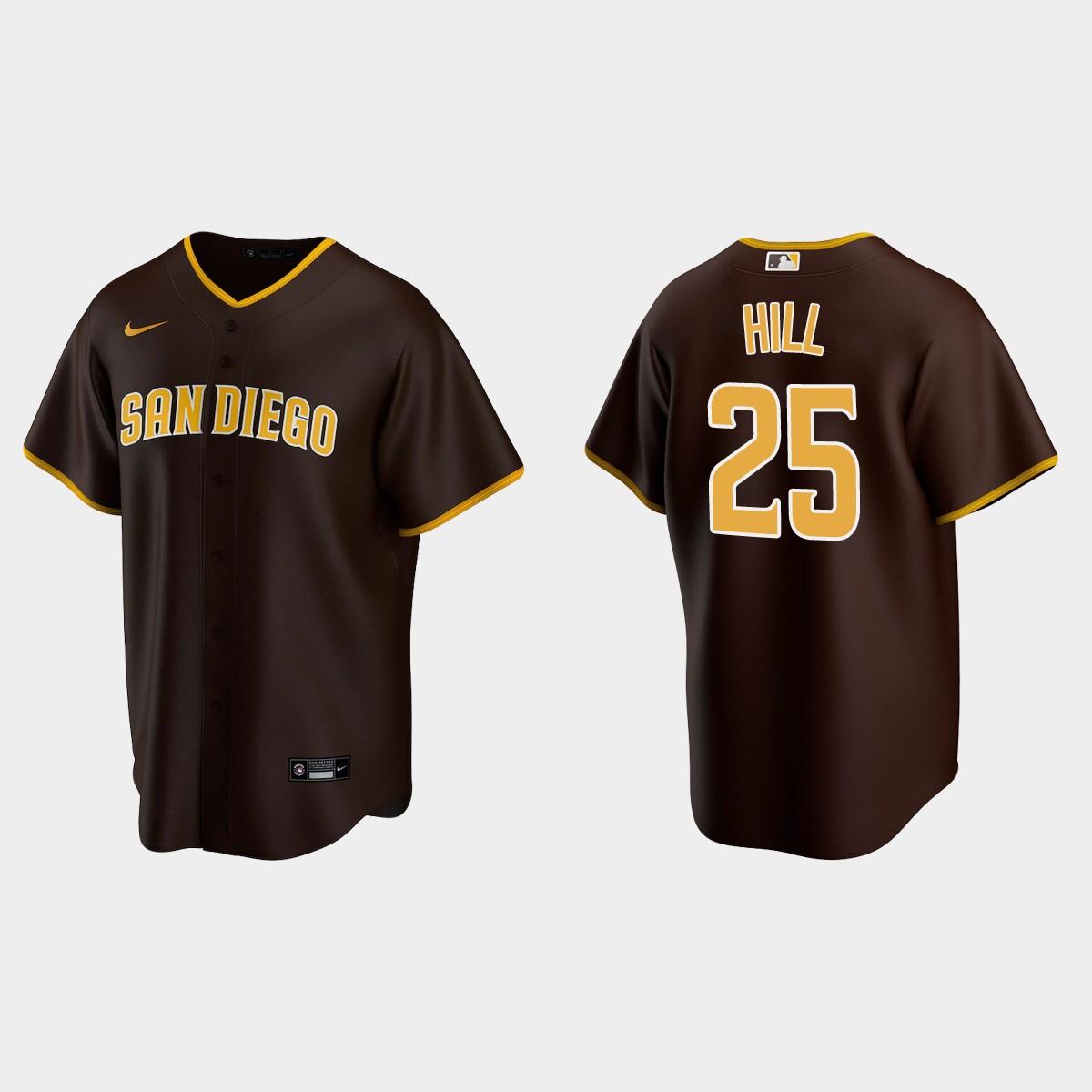 San Diego Padres Tim Hill Road Jersey - Brown