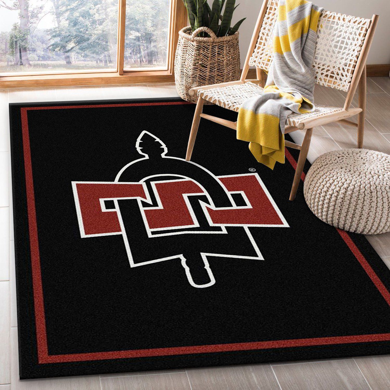 San Diego State Aztecs Rectangle Rug – Custom Size And Printing