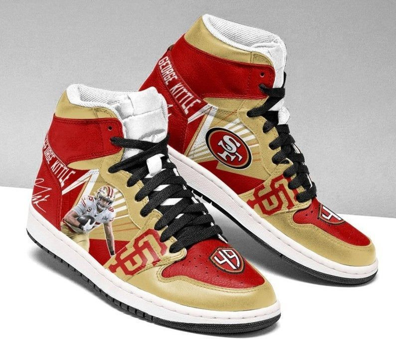San Francisco 49ers 3 NFL Team Sneakers Gift For Fans High Top Air Jordan Sneaker, Air Jordan Hightop