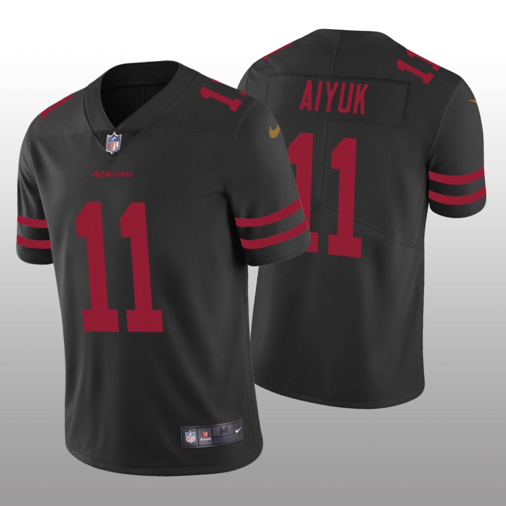 San Francisco 49ers Brandon Aiyuk Black Jersey Vapor Limited - Men's