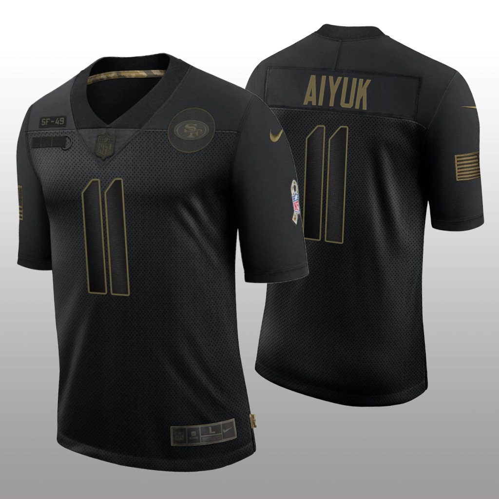 San Francisco 49ers Brandon Aiyuk Black Limited Jersey 2020 Salute To Service - Men's