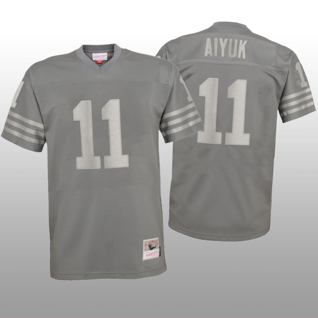 San Francisco 49ers Brandon Aiyuk Charcoal Jersey Metal - Youth