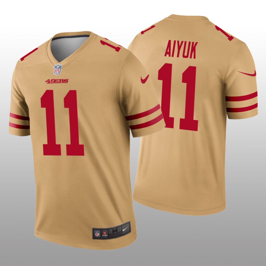 San Francisco 49ers Brandon Aiyuk Gold Jersey Inverted Legend - Men's