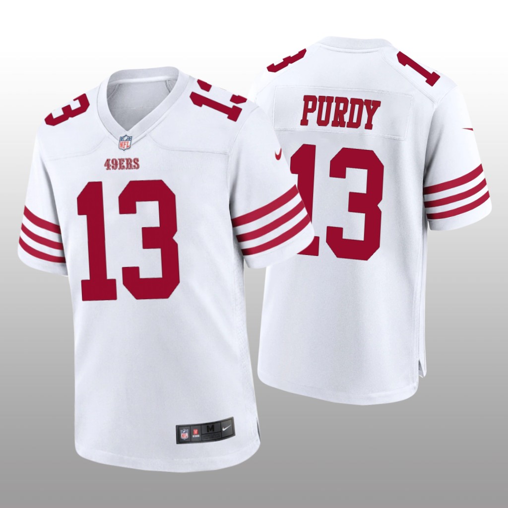 San Francisco 49ers Brock Purdy White Jersey Game - Men's