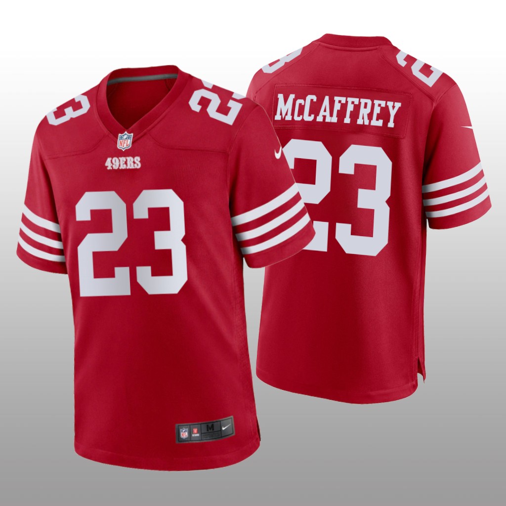San Francisco 49ers Christian McCaffrey Scarlet Jersey Game - Men's